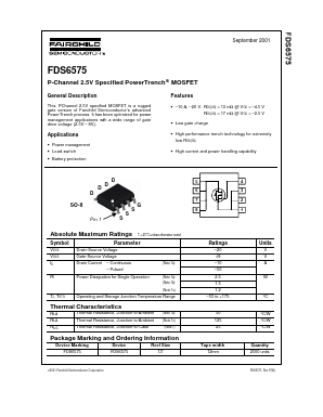 FDS6575 Datasheet PDF Fairchild Semiconductor