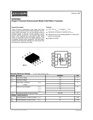 NDS9400 Datasheet PDF Fairchild Semiconductor