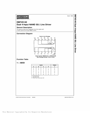 DM74S140N Datasheet PDF Fairchild Semiconductor