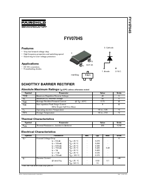 FYV0704S Datasheet PDF Fairchild Semiconductor