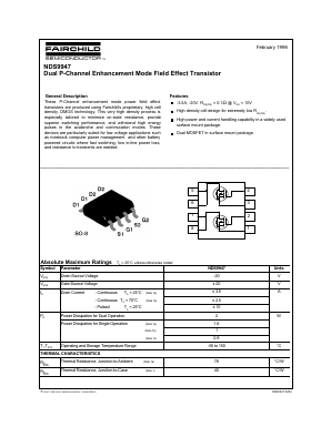 NDS9947 Datasheet PDF Fairchild Semiconductor