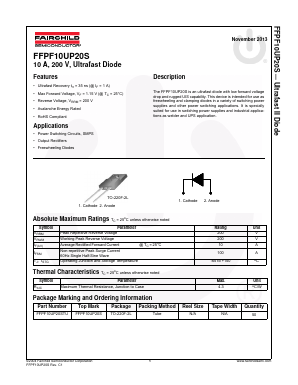 FFPF10UP20S Datasheet PDF Fairchild Semiconductor