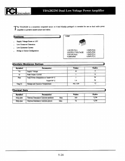 TDA2822M Datasheet PDF First Components International