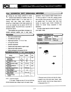 LM358CD Datasheet PDF First Components International