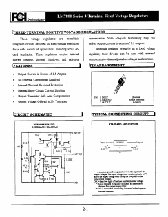 LM7805 Datasheet PDF First Components International