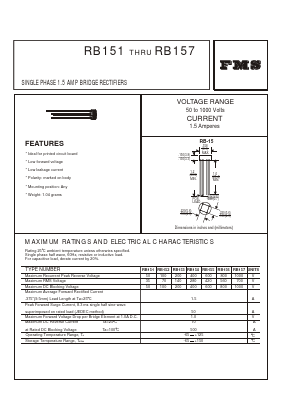 RB152 Datasheet PDF Formosa Technology