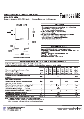 US5A Datasheet PDF Formosa Technology