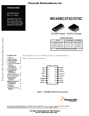MC44BC373C Datasheet PDF Freescale Semiconductor