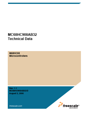 MC68HC908AB32/D Datasheet PDF Freescale Semiconductor