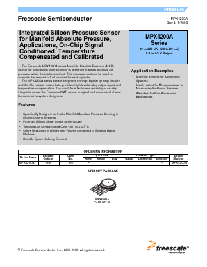 MPX4200A Datasheet PDF Freescale Semiconductor
