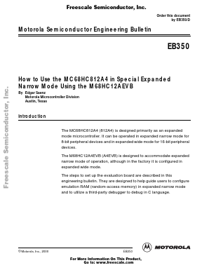 M68HC12AEVB Datasheet PDF Freescale Semiconductor