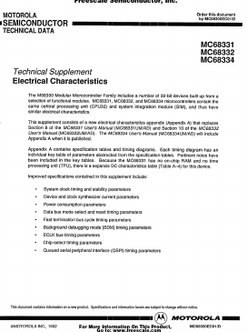 MC68334_ Datasheet PDF Freescale Semiconductor