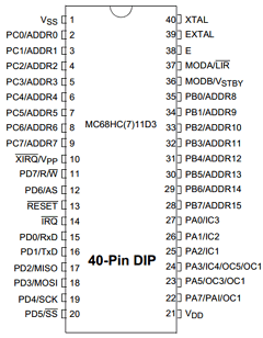 MC68HC11A0VFU Datasheet PDF Freescale Semiconductor