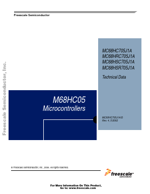 MC68HSR705J1AP Datasheet PDF Freescale Semiconductor