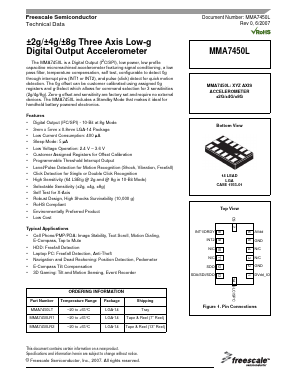 MMA7450LR2 Datasheet PDF Freescale Semiconductor