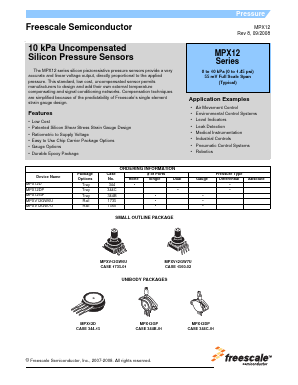 MPX12 Datasheet PDF Freescale Semiconductor