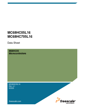 MC68HC705L16FU Datasheet PDF Freescale Semiconductor
