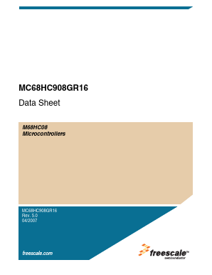 MC68HC908GR16CFJ Datasheet PDF Freescale Semiconductor
