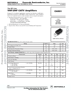 CA901 Datasheet PDF Freescale Semiconductor