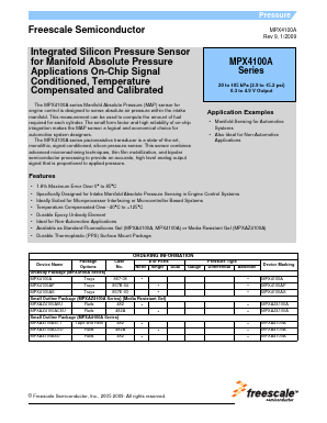 MPXA4100AC6U Datasheet PDF Freescale Semiconductor