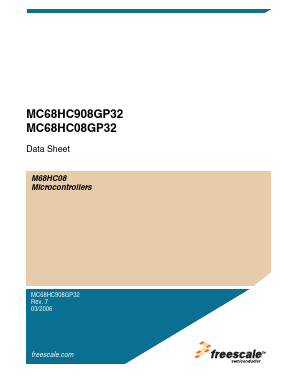 MC68HC08GP32CB Datasheet PDF Freescale Semiconductor