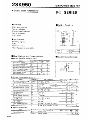 2SK950 Datasheet PDF Fuji Electric