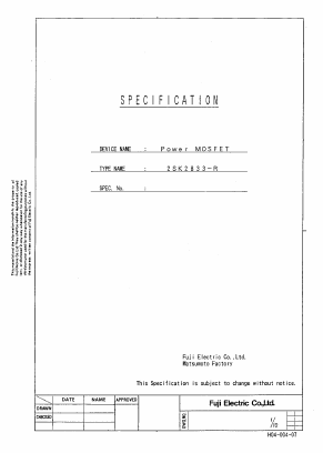 K2833-R Datasheet PDF Fuji Electric