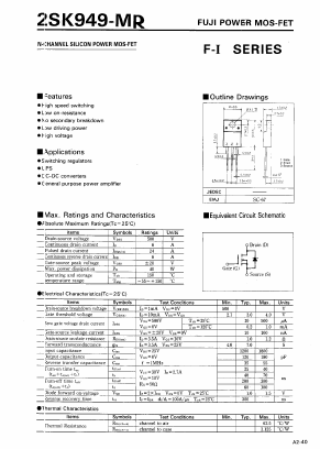 2SK949-MR Datasheet PDF Fuji Electric