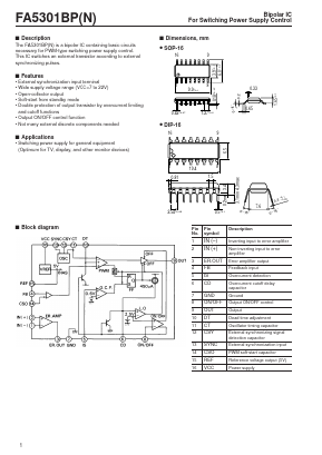 FA5301BPN Datasheet PDF Fuji Electric
