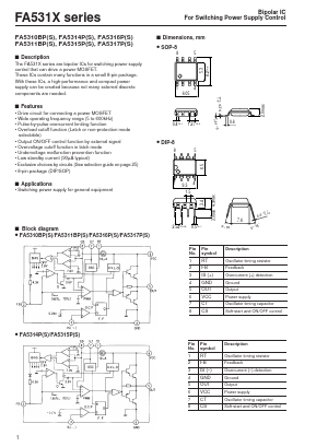 FA531X Datasheet PDF Fuji Electric