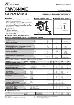 FMV06N90E Datasheet PDF Fuji Electric