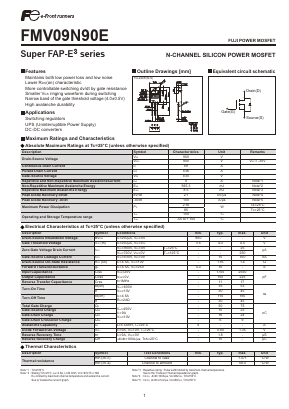 FMV09N90E Datasheet PDF Fuji Electric