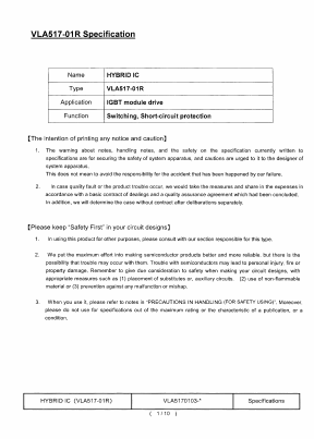 VLA517-01R Datasheet PDF Fuji Electric