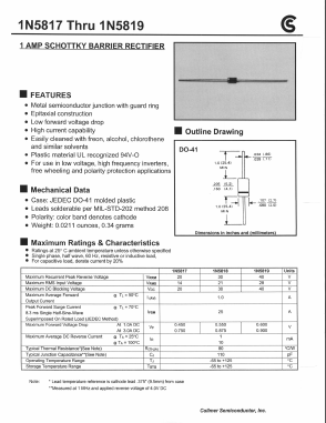 1N5818 Datasheet PDF Fuji Electric