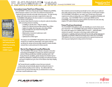 FLASHWAVE7600 Datasheet PDF Fuji Electric