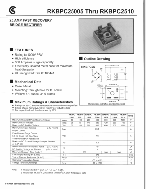 RKBPC25 Datasheet PDF Fuji Electric