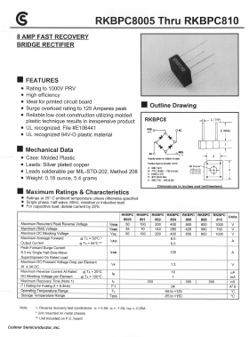 RKBPC8005 Datasheet PDF Fuji Electric