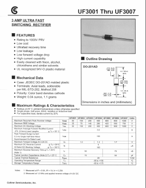UF3001 Datasheet PDF Fuji Electric