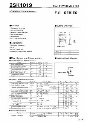 K1019 Datasheet PDF Fuji Electric