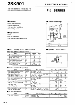 2SK901 Datasheet PDF Fuji Electric