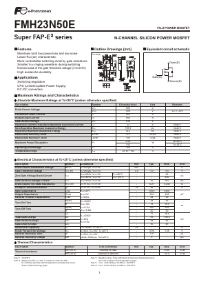 FMH23N50E Datasheet PDF Fuji Electric