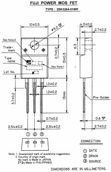 2SK3264-01MR Datasheet PDF Fuji Electric