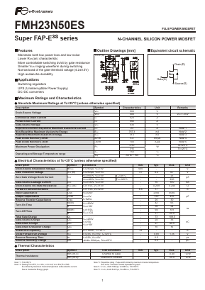 FMH23N50ES Datasheet PDF Fuji Electric
