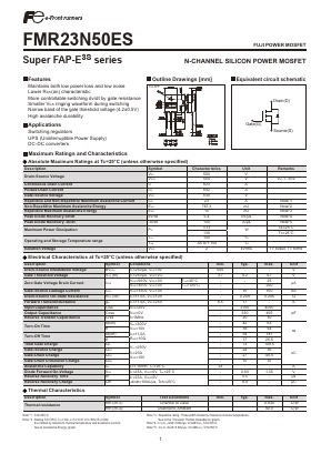 FMR23N50ES Datasheet PDF Fuji Electric