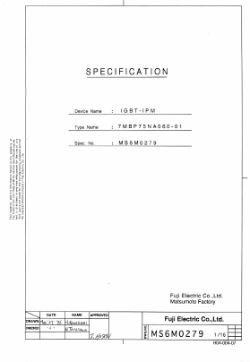 7MBP75NA060-01 Datasheet PDF Fuji Electric