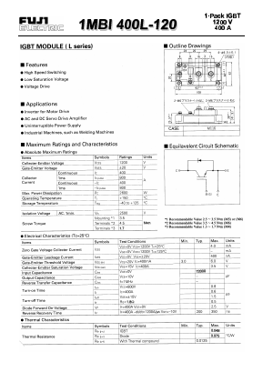 1MBI400L-120 Datasheet PDF Fuji Electric