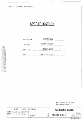 7MBR50SA060-01 Datasheet PDF Fuji Electric