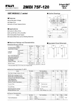 2MBI75F-120 Datasheet PDF Fuji Electric