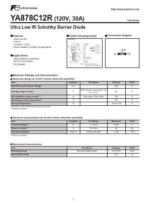 YA878C12R Datasheet PDF Fuji Electric
