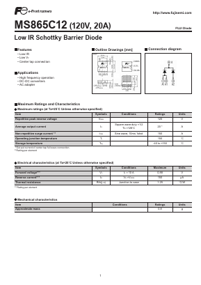 MS865C12 Datasheet PDF Fuji Electric